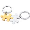 Vnox Set Puzzle Personalizzabile con Incisione per Amicizia e Famiglia | Set puzzle personalizzabile con nome, iniziali o breve frase, disponibile come collana o portachiavi per più persone