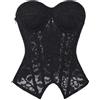Generico Corsetto Donna Nero Elegante, Bustino Shapewear Lingerie, Stringivita Regolabile Per Donne, Corsetti Feste, Matrimonio, Halloween, Cosplay, Modellante E Confortevole (xs-Xl)