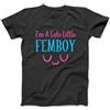 SYKDBHFW Im A Cute Little Femboy Crossdresser T-Shirt 100% Cotone Lettera Stampa Grafica T Shirt per Uomo Donna Nero