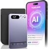 YunLone Registratore Vocale AI con Custodia, Trascrivi e Riassumi con Tecnologia AI, Supporta 152 Lingue, Controllo Tramite app, Archiviazione da 64 GB, Registratore AI Adatto per Riunioni, Lezioni, Chiamate