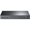 TP-Link Switch CCTV TL-SL1311MP (8x100 Mb/s, 2 uplink GbE, 1xSFP, 8xPoE+, 124 W, senza ventola) (10 porte), Switch di rete, Nero