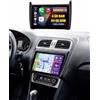Inefala Android 15 4+64G Autoradio per VW Polo 2010-2017 9 In-Cell Schermo | Wireless Carplay, Android Auto, Mirror Link, FM/RDS, GPS, WIFI, Bluetooth, SWC, Telecamera Posteriore, Microfono, FM Radio
