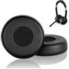 AXFEE Cuscinetti Auricolari di Ricambio per Jabra Evolve 75 (75UC/MS/SE) | Cuscinetti Auricolari in Pelle Proteica, Schiuma ad alta Densità per I'isolamento dal Rumore - Nero