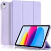 4UBonLife Custodia Per iPad 11ª Generazione A16 11 Pollici 2025, iPad 10ª Generazione10,9 Pollici 2022, Cover Protettiva Sottile e Leggera con Retro Rigido Traslucido Guscio Cover, Viola Chiaro