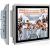 NORQIN 15 Panel PC Industriale Senza Ventola Touchscreen All-In-One | IP65,Touch Monitor Capacitivo 10 Punti,Win 10 Pro,i5-7200U,8GB RAM 128GB SSD,per Automazione, Kioschi e Monitoraggio