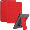 Generico DayQiQiPu Custodia per Huawei MediaPad M3 BTV-W09/BTV-DL09 8,4 Pollici in Pelle PU Business Stand Flip Cover, Caso per Tablet Wallet Folio con Scomparti per Schede e Cinghia per Mano,Rosso