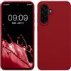 kwmobile Cover per Samsung Galaxy A56 5G Custodia - Back Case per Smartphone in Silicone TPU - Protezione Gommata - rosso rabarbaro