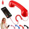 GIFTMISSU Ricevitore telefonico retrò per iPhone, Android, telefono cellulare | Ricevitore telefonico rosso vintage cablato con connettore Type-C, telefono fisso per smartphone, ricevitore di chiamata