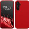 kwmobile Cover per Samsung Galaxy A55 5G Custodia - Back Case per Smartphone in Silicone TPU - Protezione Gommata - rosso classico
