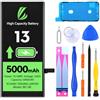 LL TRADER Batteria per iPhone 13, 5000mAh e Kit di Riparazione | Compatibile con iPhone 13, A2482, A2631, A2634, A2635, A2633