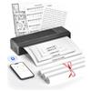 BORN4SHIP Stampante Termica Portatile A4, P83 Stampante Bluetooth Senza Inchiostro per Cellulare e Computer, Supporta Carta Multisize, per Ufficio Viaggi, Studio, Casa, Dotato 3 Rotoli Carta,Nero