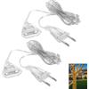 Hilacini 2 Pezzi Cavo Prolunga Sottile 1,5 m, Cavo Prolunga Trasparente Spina Euro Cavo Elettrico Piatto Trasparente Prolunga LED per Illuminazione Luci Catena Lampada Interno Esterno Decorazione