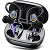 Poounur Cuffie Bluetooth sportive, senza fili, Bluetooth 5.4, con 4 ENC Noise Cancelling Mic