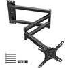 WHYFONE Supporto TV Parete Braccio Extra Lungo 1036mm Fino a 25kg | 180° Rotazione Supporto TV Monitor per LCD/LED da 13-43 Pollici, Braccio TVs Girevole Inclinazione Estensibile VESA 200x200mm