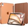 MoKo Cover per iPad Air 11 Pollici (M4/M3/M2) 2026/2025/2024 con Portapenna | Cover per iPad Air 5a/4a Gen 10,9 2022/2020,Custodia iPad Air Trifold Sottile Leggera con Retro PC Rigido Traslucido,Marrone