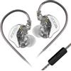 keephifi CCA CRA Cuffie IEM con Microfono,Auricolari con Filo con Diaframma Ultra Sottile da 3,8 μ,Bassi Profondi,Auricolari con Cavo 2 pin Anti-Groviglio,In Ear Monitor per Cantanti,Gaming,Musicisti