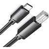 KACCDE Cavo di stampa da tipo C a USB2.0 con porta quadrata, 0,5 mm, 50 cm | Cavo di stampa per tablet e laptop, facile collegamento del computer a stampanti e scanner, 24/28AWG