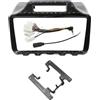 JHMHCOQ Kit Cornice Autoradio 9 Pollici Per Toyota IQ 2008-2016 2DIN Autoradio Fasce Telaio Stereo Pannello Cablaggio Connettore Cavo Di Alimentazione Mascherina Pannello Radio