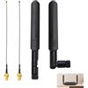 Wxuiqaz 2 Pezzi Antenna 8dBi Omnidirezionale per Scheda di Rete M.2 NGFF Intel AX200 AX210 7265AC 8265AC AC9260 9560AC, Antenna Dual Band, WiFi RP-SMA Maschio Bi-Band 2,4/5 GHz, Router WiFi Telecamera IP