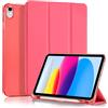 4UBonLife Cover Per iPad (A16) 11a Generazione 11 Pollici 2025, iPad 10a Generazione10,9 2022 con Portapenna, Custodia Protettiva Sottile con Retro Rigido Traslucido Guscio Case, Anguria Rossa