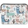 Loancwa Cartone animato Alpaca Laptop Sleeve 15 16 pollici, Custodia per computer trapuntata Borsa protettiva Valigetta Copertura per Donne Uomini Lavoro Viaggio