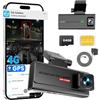 UCOCARE Dash Cam Auto 4G LTE con SIM, 24/7 Telecamera Auto Atti Vandalici | Vista Live da Remoto, Parcheggio 24/7, Rilevamento Radar & Avvisi, Audio Bidirezionale, GPS, Cloud e SD, Accesso Multiutente