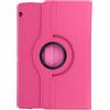 REY Custodia in similpelle girevole a 360° per HUAWEI MEDIAPAD T3 10 9.6, Custodia protettiva, Rosa