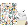 TiMOVO Cover per iPad A16 11. Gen 11&10. Gen 10,9, Fiori | Custodia TPU Morbido e Sottile, Custodia Protettiva Posteriore Traslucida Opaca, Auto Sveglia/Sonno