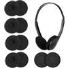 DOITOOL 10 Pezzi Copri Auricolari 40mm - Cuscinetti Ricambio Cuffie Spugna | Morbidi Pad Auricolari Neri Antiscivolo per Cuffie Gaming e Interfono, Imbottitura Universale Traspirante con Ottima Resa