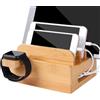 Generisch Stazione di ricarica in legno, organizer per stazioni di ricarica in legno | organizer per telefono, docking station per più dispositivi, custodia per cellulare, organizer per caricabatterie da