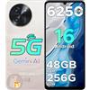 DOOGEESmart Note 59 Pro Smartphone 5G, Android 16, 256GB ROM+48GB RAM Telefono Cellulare, 6250mAh Batteria, 6.75 HD+120Hz Schermo, 16MP+8MP, Cellulari Face Unlock/Fingerprint/NFC, Oro