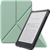 MoKo Custodia per 7 Kindle Paperwhite 13ª Gen&Colorsoft 2026, Verde Agave | Supporto Pieghevole Multi‑Angolo, Pelle PU Premium, Retro in PC Magnetico, Rivestimento Interno Morbido, Auto Wake/Sleep