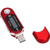 XUMIUZIY Lettore MP3 USB retrò con Display LCD e Auricolare (rosso) | Lettore Musicale Digitale Portatile, Riproduzione Fino a 20 Ore, Spegnimento Automatico, Supporto Scheda di Memoria,