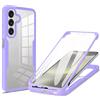 YUXING Cover per Samsung Galaxy A18/A17 5G, 360 Gradi Antiurto | Protezione dello Schermo Integrata, Protezione Integrale, TPU+PC, Retro Trasparente, Bordi Rialzati, Antigraffio-Viola