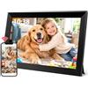 Gorinth Frameo Cornice Digitale Wi-Fi Nero 10,1 Pollici, Rotazione Automatica | 1280 x 800 HD IPS Touch Screen,32GB, Montaggio a Parete, Condivisione Di Foto Tramite Frameo APP, Regalo per Genitori/Amici