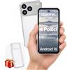 OUKITEL C17 Mini Smartphone Android 16-16GB+64GB,4 Pollici 108g,Argento | 4 Pollici corpo da 108g, batteria 2300mAh, fotocamera 13MP, 4GB+64GB(1TB), Dual SIM 4G, Android 16 smartphone