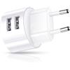 VINDENI Presa USB, Caricatore USB Multiplo, 5 V, 2,1 A | Spina USB, Design Compatto, Compatibile con Smartphone, Tablet e Spazi Ristretti