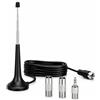 Maehihw Antenna TV interna potente, antenna radio FM DAB interna telescopica | Cavo da 3 m per ricevitori stereo da 75 Ohm, sintonizzatore radio FM HiFi, Plug & Play