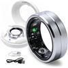 Aoyswuz Smart Ring Monitoraggio Sport, Sonno, Battito Cardiaco e SpO2 | Unisex, Impermeabile IP68, 8 Giorni di Autonomia, App Gratuita per iOS e Android, Argento #9