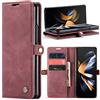 Phernykas Custodia Portafoglio Libro RFID per Samsung Galaxy Z Fold 4 | Flip Book Cover in pelle PU, Porta Carte, Protezione Astuccio, Telefono Libretto Case per Galaxy Fold 4, Vion-rosso
