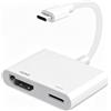 Luonanava Adattatore USB C HDMI per iPhone 17/16/15, USB C Digital AV Adapter 4K@60Hz, Convertitore Sync Schermo Video e Audio, Cavo HDMI Compatibile con iPhone/MacBook/iPad/Laptop a TV/Proiettore/Monitor