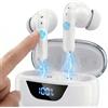 oukdam Auricolari Bluetooth 5.3 - Cuffie Wireless con Microfono HD, Stereo Hi-Fi Bassi Profondi, Display LED, IPX5, 48H Playtime, Compatibili iPhone/Android