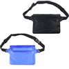 YTAXYZWR 2 Pezzi Marsupio Impermeabile con Cintura Regolabile, Borsa Impermeabile per Telefono Contanti Carte, Nuoto Kayak Pesca Campeggio Spiaggia, Nero e Blu
