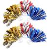 DIYEAH 6 Pezzi Pompon da Cheerleader con Manico, e Lamina | Manico Ergonomico, Effetto Brillante, Leggero da Portare, per Routine di Danza e Squadre Spiritose
