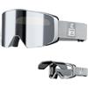 KAPVOE Maschera da Sci Fotocromatica con Lente Magnetica Ribaltabile K724 | Antinebbia, UV400 e compatibile con casco per uomo, donna e ragazzi; ideale per sci, snowboard e pattinaggio su ghiaccio