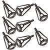 Vaguelly Set di Anelli Guida per Canna da Spinning in Materiale Ceramico Nero | Telaio in Ferro, Montaggio, Leggero e Antiaggroviglio, per Mare e Fiume