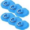 Hemobllo 6 Pezzi per Kayak e Tavola, Fissaggio Corda Barca, Blu | Acciaio Inossidabile e PVC, Profilo Basso, Installazione Semplice, per Canoa, Kayak, Zaini Coperta