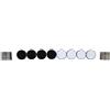 Italfama Set 24 Pezzi Dame Steine 3 cm Alluminio Nero Bianco