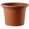 H&H Vaso in Plastica Cilindrico Marrone, 15 cm, 15x11x10 cm - Elegante e Resistente per Piante e Decorazioni