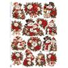 Carta di riso Poinsettia e pupazzo